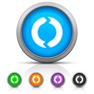 Chevron Chart icon on round buttons - Gloss Series N6