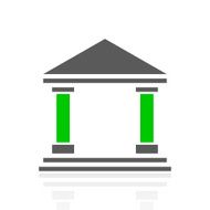 Bank icon on a white background - Fresh Series N3