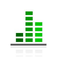 Bar Graph icon on a white background - Fresh Series N6