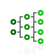 Organization Chart icon on a white background - Fresh Series N2