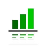 Bar Graph icon on a white background - Fresh Series N8