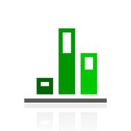 Bar Graph icon on a white background - Fresh Series N9