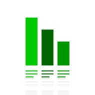 Bar Graph icon on a white background - Fresh Series N10