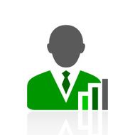 Businessman icon on a white background - Fresh Series N7