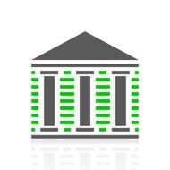 Bank icon on a white background - Fresh Series N4