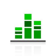 Bar Graph icon on a white background - Fresh Series N11