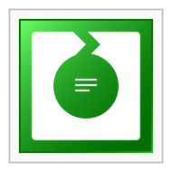 Chevron Chart icon on a square button - Flat Series N3