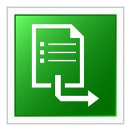 Document icon on a square button - Flat Series