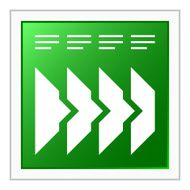 Flowchart icon on a square button - Flat Series N4