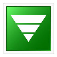 Pyramid icon on a square button - Flat Series N5