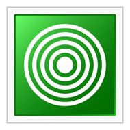Target icon on a square button - Flat Series N3