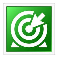 Target icon on a square button - Flat Series N4
