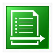Document icon on a square button - Flat Series N3