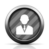 Businessman icon on a round button - Elite Series N4