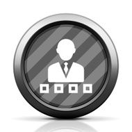 Businessman icon on a round button - Elite Series N5