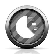 Coxcomb Chart icon on a round button - Elite Series N2
