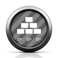 Pyramid icon on a round button - Elite Series N6