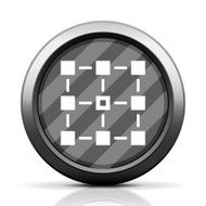 Flowchart icon on a round button - Elite Series N5