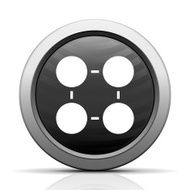 Flowchart icon on a round button - Elect Series N3