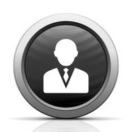 Businessman icon on a round button - Elect Series N4