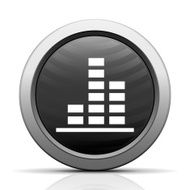 Bar Graph icon on a round button - Elect Series N6