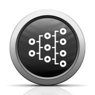 Organization Chart icon on a round button - Elect Series N2