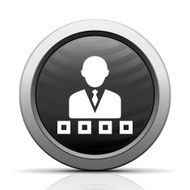 Businessman icon on a round button - Elect Series N5