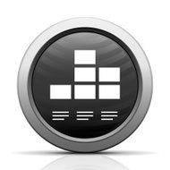 Bar Graph icon on a round button - Elect Series N7