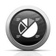 Pie Chart icon on a round button - Elect Series N2