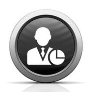 Businessman icon on a round button - Elect Series N6