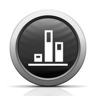 Bar Graph icon on a round button - Elect Series N9