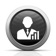 Businessman icon on a round button - Elect Series N7