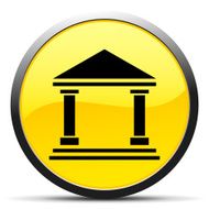 Bank icon on a round button - Curve Series N3