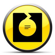 Chevron Chart icon on a round button - Curve Series N3