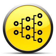 Organization Chart icon on a round button - Curve Series N2