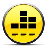 Bar Graph icon on a round button - Curve Series N7