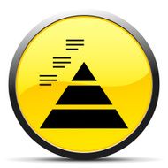 Pyramid icon on a round button - Curve Series N4
