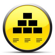 Pyramid icon on a round button - Curve Series N6