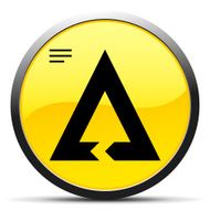 Chevron Chart icon on a round button - Curve Series N5
