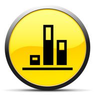 Bar Graph icon on a round button - Curve Series N9