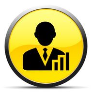 Businessman icon on a round button - Curve Series N7