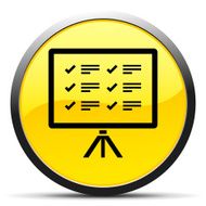 Projection Screen icon on a round button - Curve Series N2