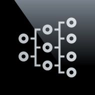 Organization Chart icon on a black background - Core Series N2