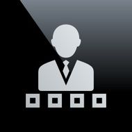 Businessman icon on a black background - Core Series N5