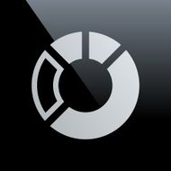 Donut Chart icon on a black background - Core Series N2