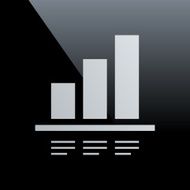 Bar Graph icon on a black background - Core Series N8