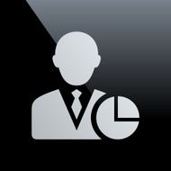 Businessman icon on a black background - Core Series N6