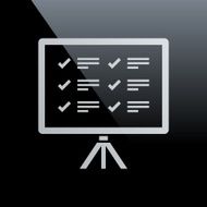 Projection Screen icon on a black background - Core Series N2