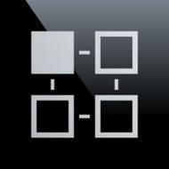 Flowchart icon on a black background - Core Series N6