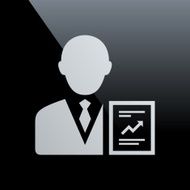 Businessman icon on a black background - Core Series N8